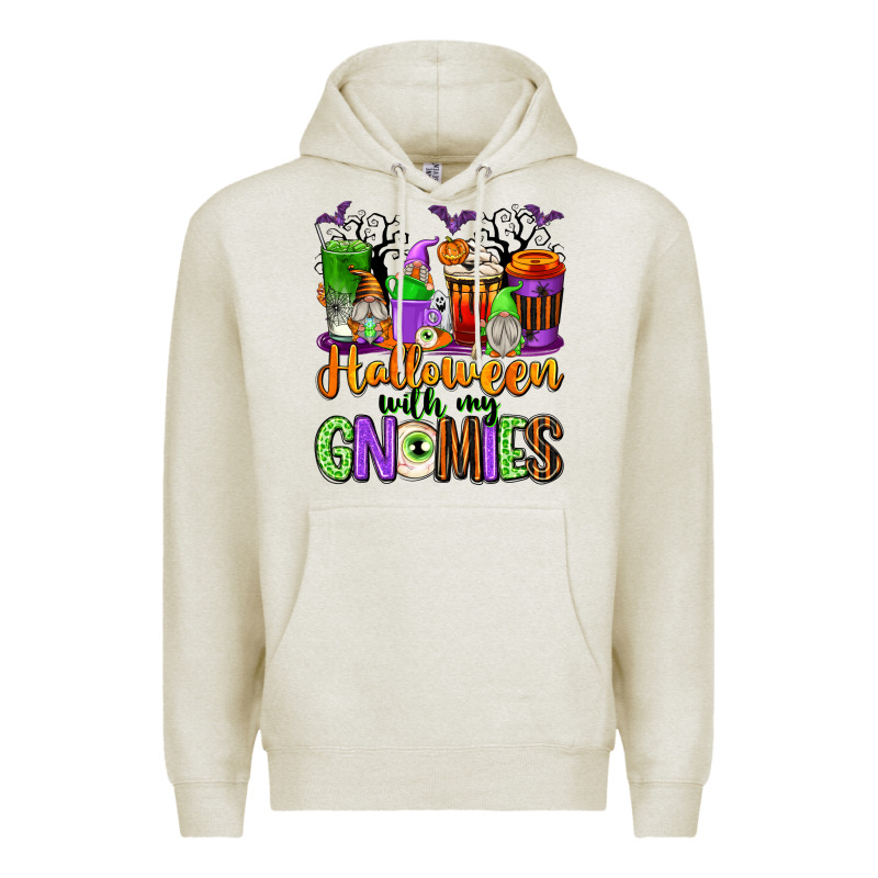 Halloween With My Gnomies Coffee Cups Premium Hoodie by texasbilliewilder | Teevron