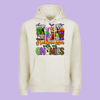 Halloween With My Gnomies Coffee Cups Premium Hoodie Designed By Texasbilliewilder