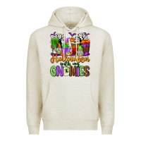Oatmeal Heather Halloween with My Gnomies Coffee Cups Premium Hoodie - texasbilliewilder