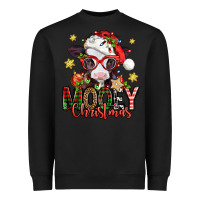 Black mooey christmas baby calf Heavyweight Sweatshirt - Jasminsmagicworld