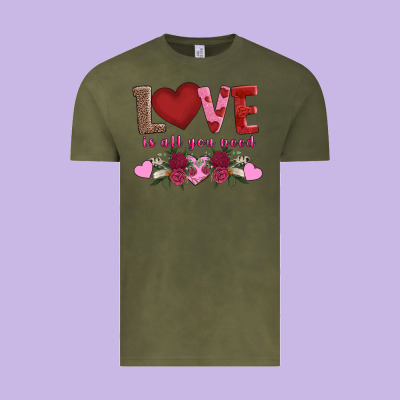 Love Is All You Need Vintage Tee Designed By Adodesignshop