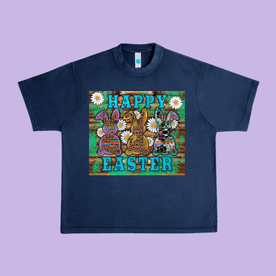 Easter Happy Easter Western Bunnies Daisies Urban Heavy Tee Designed By Artiststas