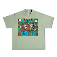 Oil Green easter happy easter western bunnies daisies Urban Heavy Tee - Artiststas