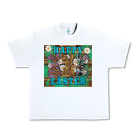 White easter happy easter western bunnies daisies Urban Heavy Tee - Artiststas