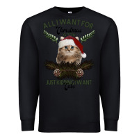 Black All I Want For Christmas Is You Just Kidding I Want Cats Premium Sweatshirt - Bettercallsaul