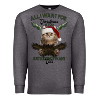 Charcoal Heather All I Want For Christmas Is You Just Kidding I Want Cats Premium Sweatshirt - Bettercallsaul