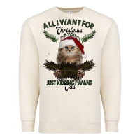 Sandshell All I Want For Christmas Is You Just Kidding I Want Cats Premium Sweatshirt - Bettercallsaul