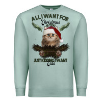 Seafoam All I Want For Christmas Is You Just Kidding I Want Cats Premium Sweatshirt - Bettercallsaul