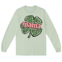 Matcha leopard shamrock mama Long Sleeve Tee - MaliasSmallBusiness