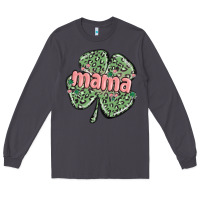 Smoke leopard shamrock mama Long Sleeve Tee - MaliasSmallBusiness