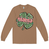 Toasted Coconut leopard shamrock mama Long Sleeve Tee - MaliasSmallBusiness