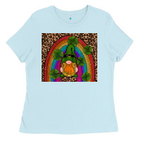 Baby Blue st patricks day gnomes shamrock rainwow Ladies Tee - RanaPortraitStore