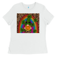 White st patricks day gnomes shamrock rainwow Ladies Tee - RanaPortraitStore