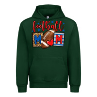 Forest Green Football mom red and blue team color mother's day Urban Hoodie - HowdyJamesFarm