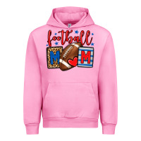 Fuchsia Pink Football mom red and blue team color mother's day Urban Hoodie - HowdyJamesFarm