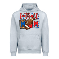 Heather Grey Football mom red and blue team color mother's day Urban Hoodie - HowdyJamesFarm