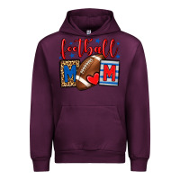 Mauve Wine Football mom red and blue team color mother's day Urban Hoodie - HowdyJamesFarm