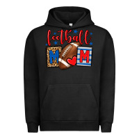 Pigment Black Football mom red and blue team color mother's day Urban Hoodie - HowdyJamesFarm