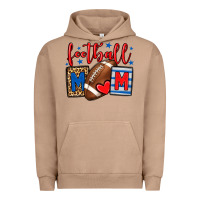 Pigment Burro Football mom red and blue team color mother's day Urban Hoodie - HowdyJamesFarm