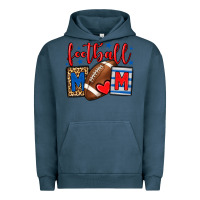 Pigment Midnight Navy Football mom red and blue team color mother's day Urban Hoodie - HowdyJamesFarm