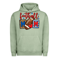 Pigment Oil Green Football mom red and blue team color mother's day Urban Hoodie - HowdyJamesFarm