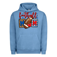 Pigment Pebble Blue Football mom red and blue team color mother's day Urban Hoodie - HowdyJamesFarm