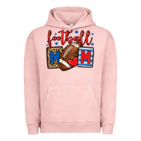 Pigment Salmon Football mom red and blue team color mother's day Urban Hoodie - HowdyJamesFarm