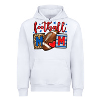 White Football mom red and blue team color mother's day Urban Hoodie - HowdyJamesFarm