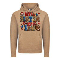 Little Sister Biggest Fan American Football Vintage Hoodie | Teevron