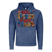 Vintage Denim little sister biggest fan american football Vintage Hoodie - Jasminsmagicworld