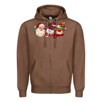 Chestnut santa snowman reindeer Zipper Hoodie - MaliasSmallBusiness