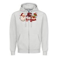 Dove Grey santa snowman reindeer Zipper Hoodie - MaliasSmallBusiness