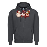 Smoke santa snowman reindeer Zipper Hoodie - MaliasSmallBusiness