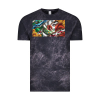 Cloud Black usa flag and mexico flag with sunflower and cowhide  license plate Vintage Tee - Artiststas