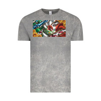 Cloud Rock usa flag and mexico flag with sunflower and cowhide  license plate Vintage Tee - Artiststas