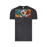 Vintage Black usa flag and mexico flag with sunflower and cowhide  license plate Vintage Tee - Artiststas