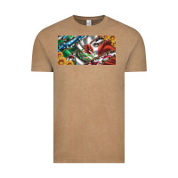 Vintage Coffee usa flag and mexico flag with sunflower and cowhide  license plate Vintage Tee - Artiststas