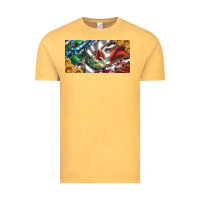 Vintage Mustard usa flag and mexico flag with sunflower and cowhide  license plate Vintage Tee - Artiststas
