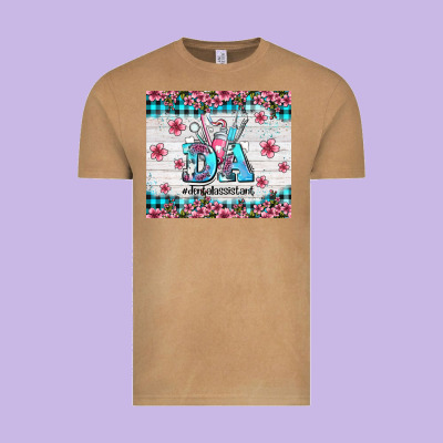 Da Dental Assistant Dentist Element With Flowers Vintage Tee Designed By Adodesignshop