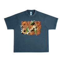 Midnight Navy horseshoe cowhide cactus background Urban Heavy Tee - AdoDesignShop