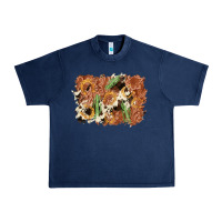 Navy horseshoe cowhide cactus background Urban Heavy Tee - AdoDesignShop