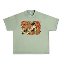 Oil Green horseshoe cowhide cactus background Urban Heavy Tee - AdoDesignShop
