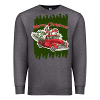 Charcoal Heather merry christmas y'all truck Premium Sweatshirt - Bettercallsaul