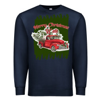 Navy merry christmas y'all truck Premium Sweatshirt - Bettercallsaul