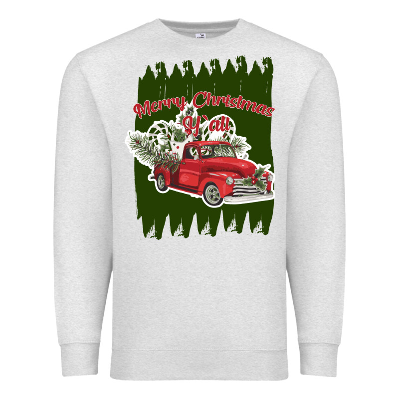 Merry Christmas Y'all Truck Premium Sweatshirt by Bettercallsaul | Teevron