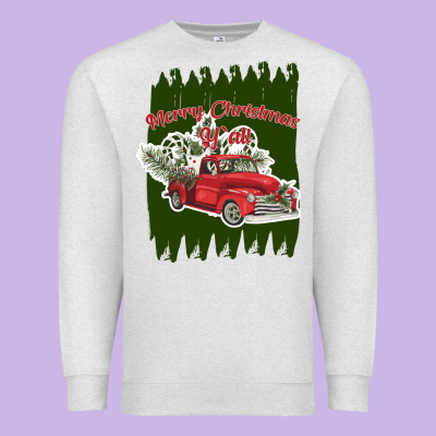 Merry Christmas Y'all Truck Premium Sweatshirt Designed By Bettercallsaul