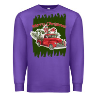 Purple merry christmas y'all truck Premium Sweatshirt - Bettercallsaul