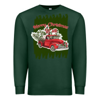 Sports Green merry christmas y'all truck Premium Sweatshirt - Bettercallsaul