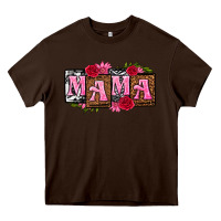 Chocolate Brown mama with license letters mothers day Heavy Core Tee - texasbilliewilder