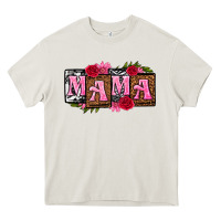Cream mama with license letters mothers day Heavy Core Tee - texasbilliewilder